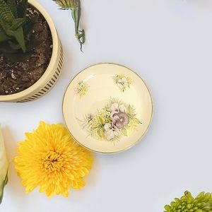 Beautiful Old Foley pansy design trinket ceramic dish made in UK 🇬🇧